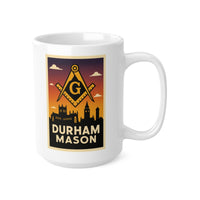 Durham Mason Custom Masonic Coffee Mug - Freemason Gift - Masonic Mugs