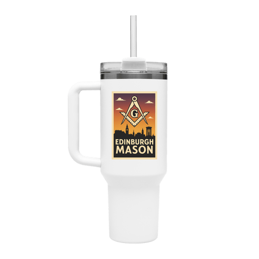 Edinburgh Mason 40oz Stainless Steel Masonic Travel Tumbler - Masonic Mugs