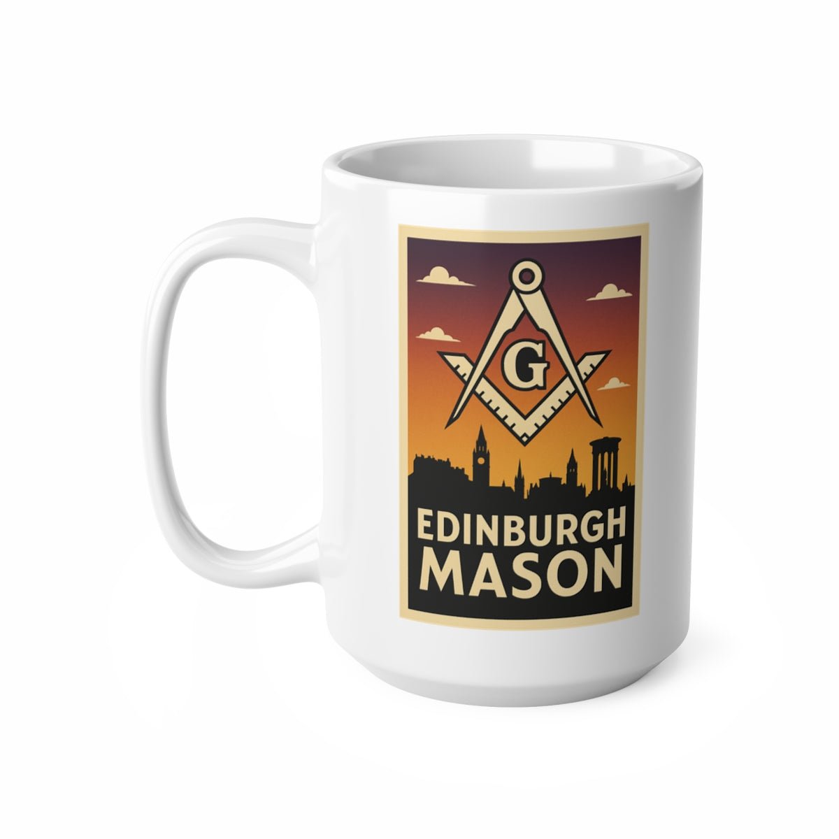 Edinburgh Mason Custom Masonic Coffee Mug - Freemason Gift - Masonic Mugs