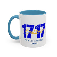 Established 1717 Accent Coffee Mug | Vintage Lodge Mug | Gift for Coffee Lovers | Unique Home Decor | Anniversary Mug | Coffee Cup - Masonic Mugs