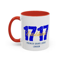 Established 1717 Accent Coffee Mug | Vintage Lodge Mug | Gift for Coffee Lovers | Unique Home Decor | Anniversary Mug | Coffee Cup - Masonic Mugs
