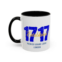 Established 1717 Accent Coffee Mug | Vintage Lodge Mug | Gift for Coffee Lovers | Unique Home Decor | Anniversary Mug | Coffee Cup - Masonic Mugs