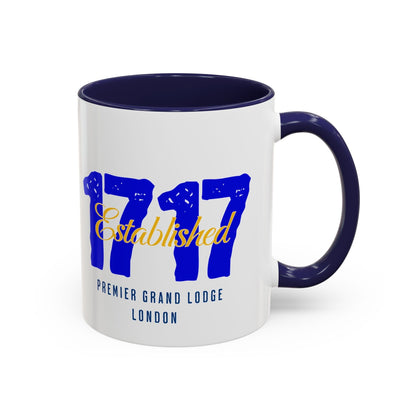 Established 1717 Accent Coffee Mug | Vintage Lodge Mug | Gift for Coffee Lovers | Unique Home Decor | Anniversary Mug | Coffee Cup - Masonic Mugs