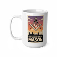 Forfarshire - Angus Mason Custom Masonic Coffee Mug - Freemason Gift - Masonic Mugs