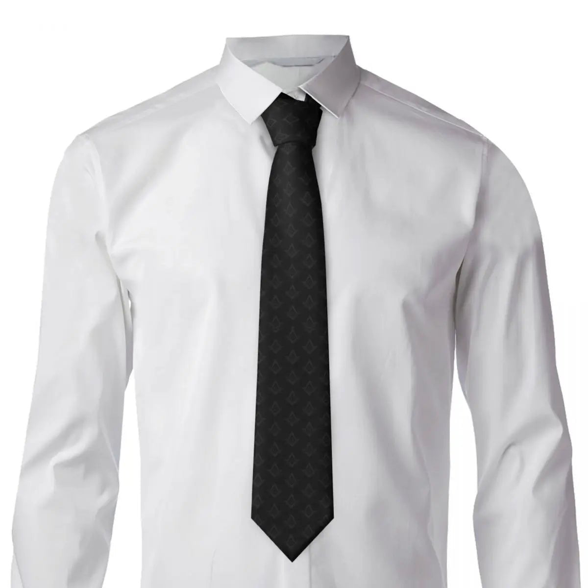 Freemason Compass Neck Tie – Printed Masonic Symbol Tie for Men - Masonic Mugs