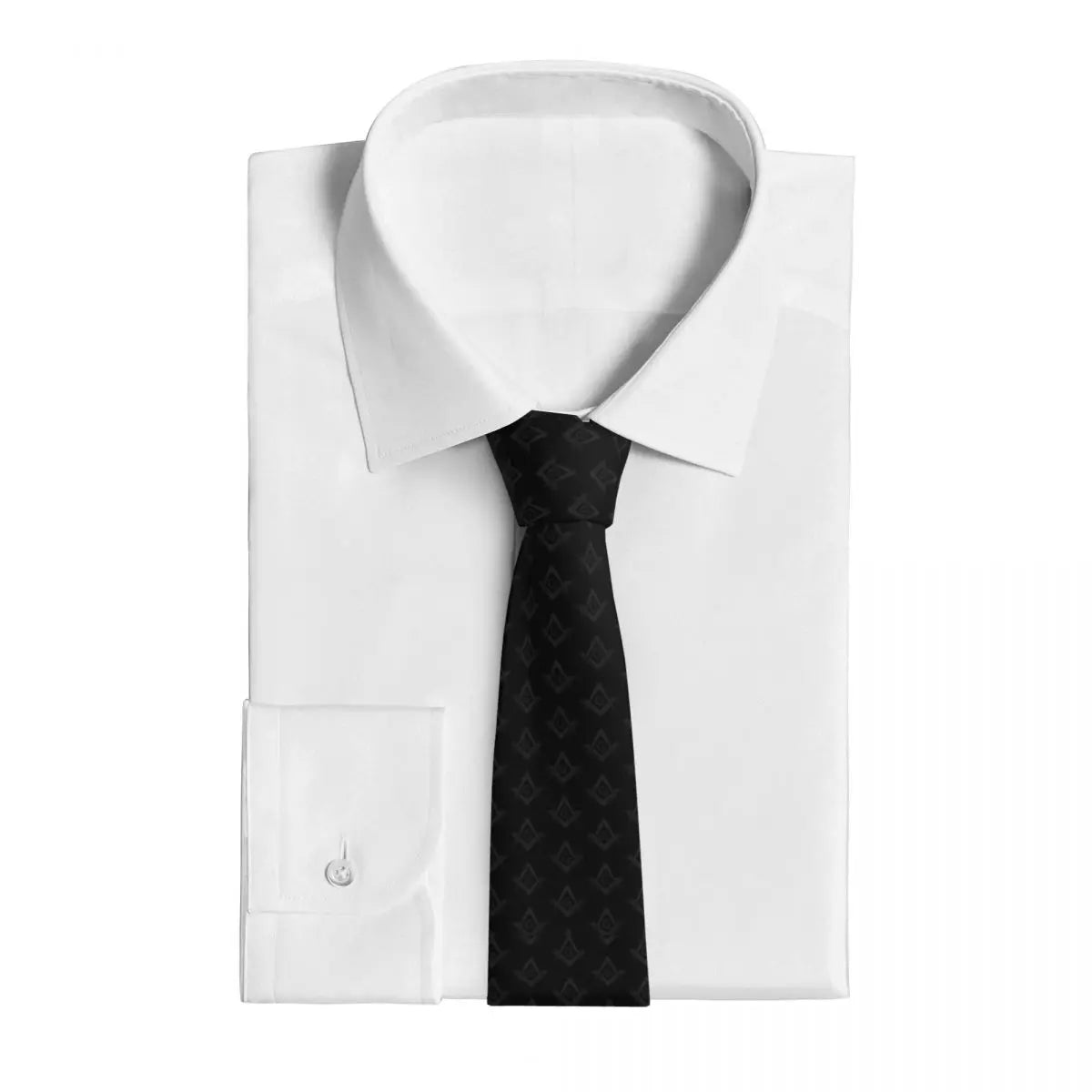 Freemason Compass Neck Tie – Printed Masonic Symbol Tie for Men - Masonic Mugs