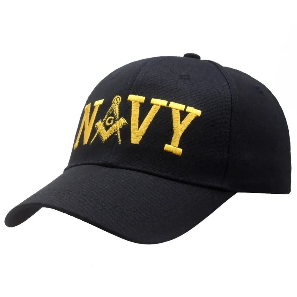 Freemason Embroidered Baseball Cap – Unisex Snapback Trucker Hat with Masonic Symbol - Masonic Mugs