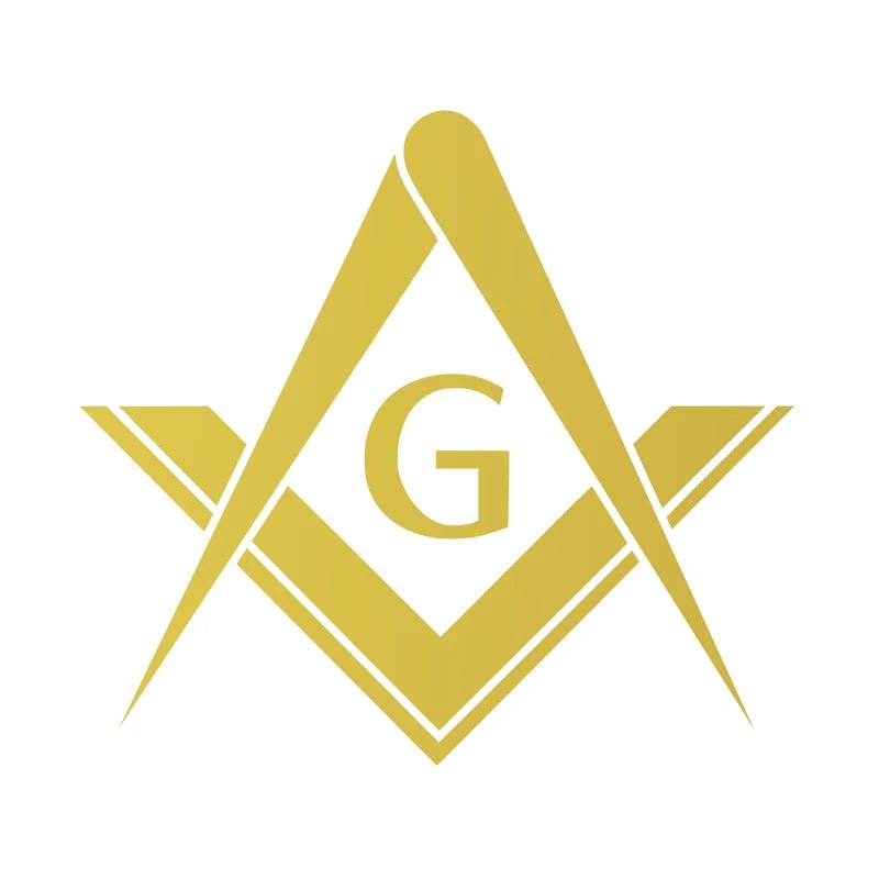 Freemason Square & Compass Vinyl Decal – Masonic Sticker for Mug, Laptop, Bottle, or Wall - Masonic Mugs