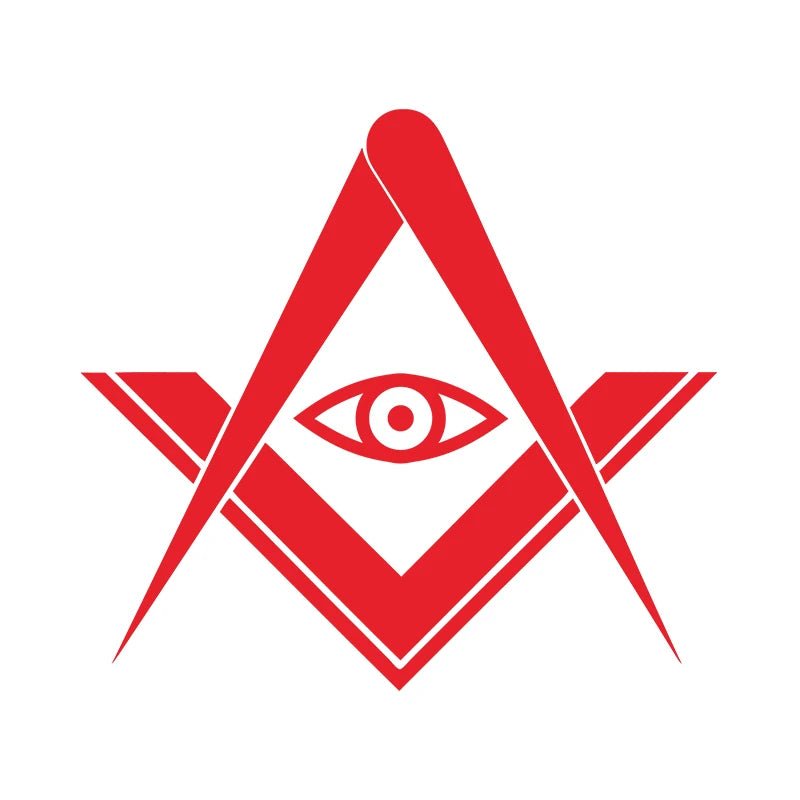 Freemason Square & Compass Vinyl Decal – Masonic Sticker for Mug, Laptop, Bottle, or Wall - Masonic Mugs