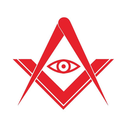 Freemason Square & Compass Vinyl Decal – Masonic Sticker for Mug, Laptop, Bottle, or Wall - Masonic Mugs