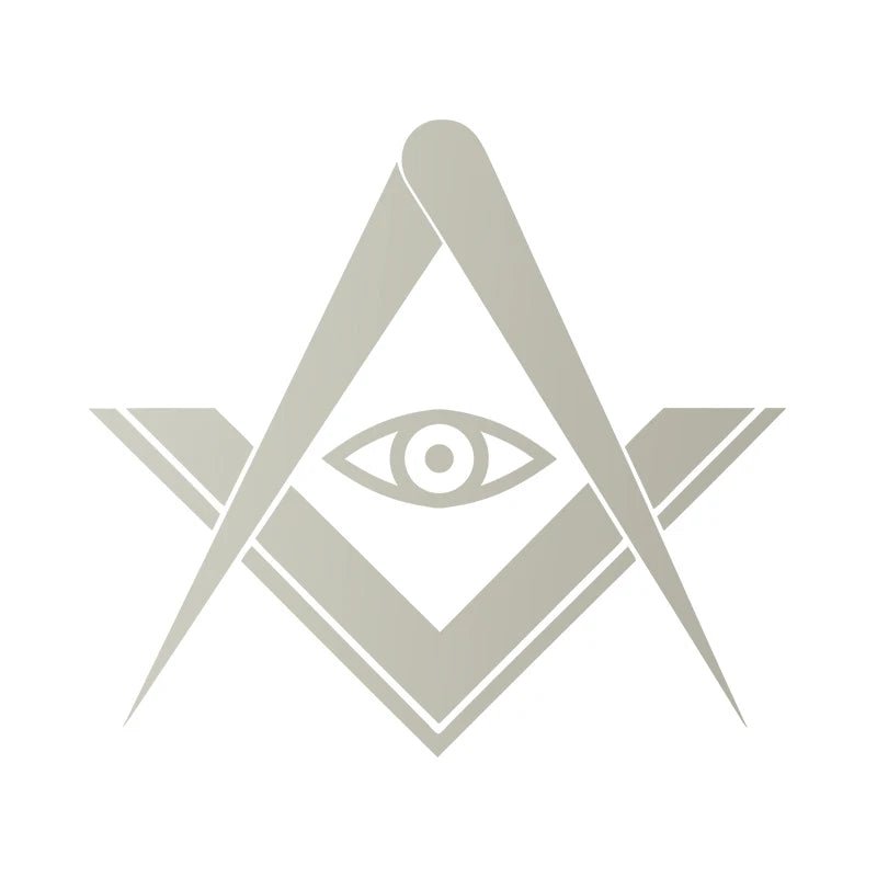 Freemason Square & Compass Vinyl Decal – Masonic Sticker for Mug, Laptop, Bottle, or Wall - Masonic Mugs
