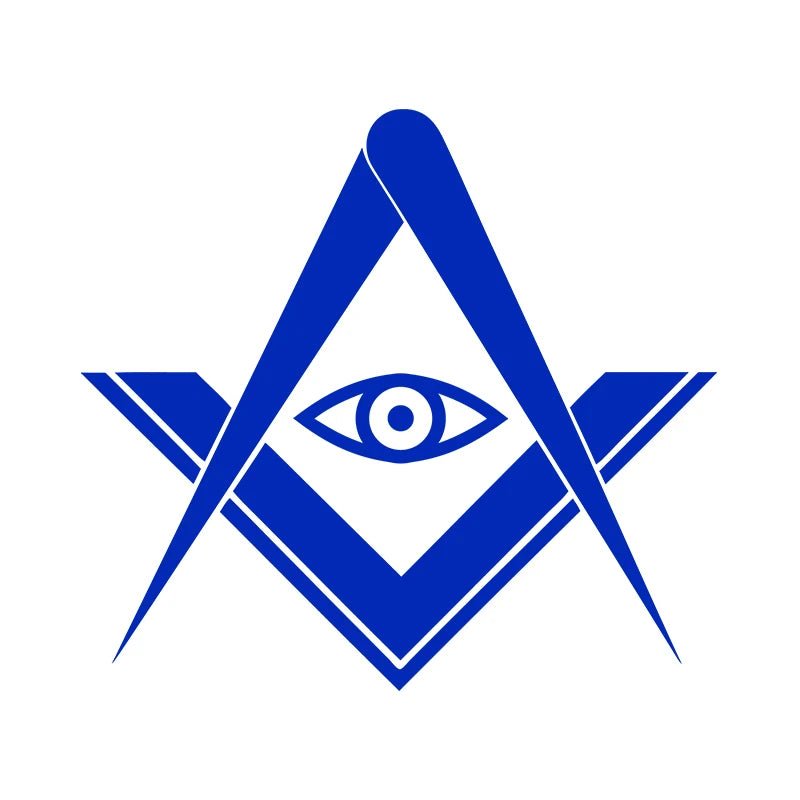 Freemason Square & Compass Vinyl Decal – Masonic Sticker for Mug, Laptop, Bottle, or Wall - Masonic Mugs