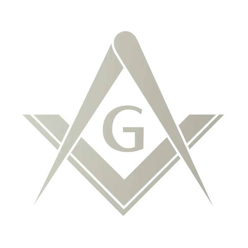 Freemason Square & Compass Vinyl Decal – Masonic Sticker for Mug, Laptop, Bottle, or Wall - Masonic Mugs