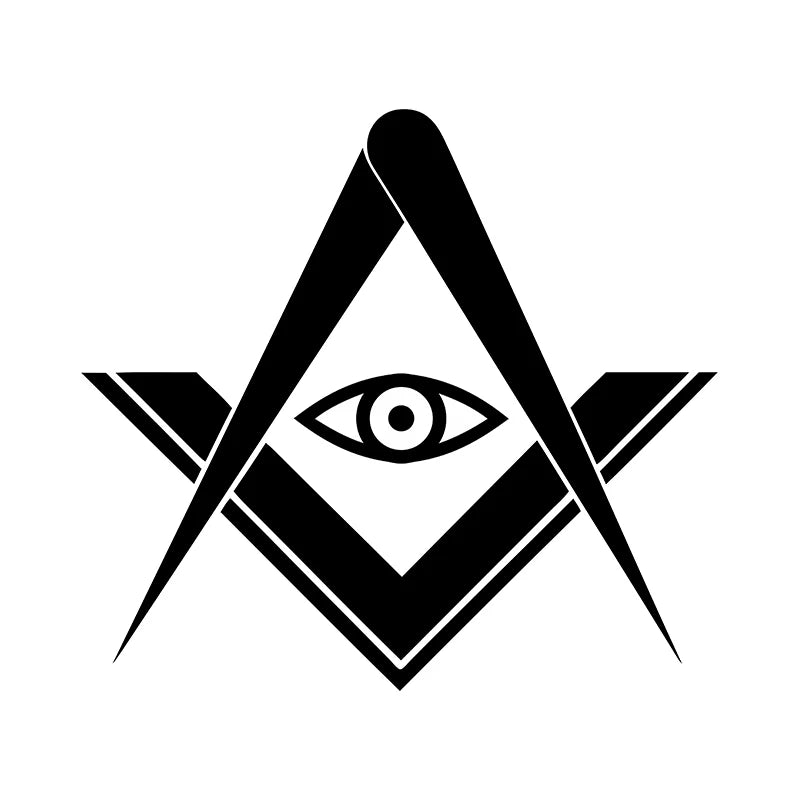 Freemason Square & Compass Vinyl Decal – Masonic Sticker for Mug, Laptop, Bottle, or Wall - Masonic Mugs