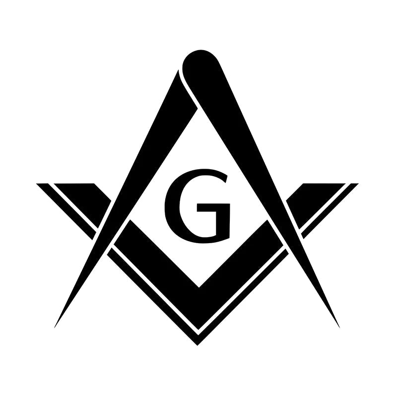 Freemason Square & Compass Vinyl Decal – Masonic Sticker for Mug, Laptop, Bottle, or Wall - Masonic Mugs