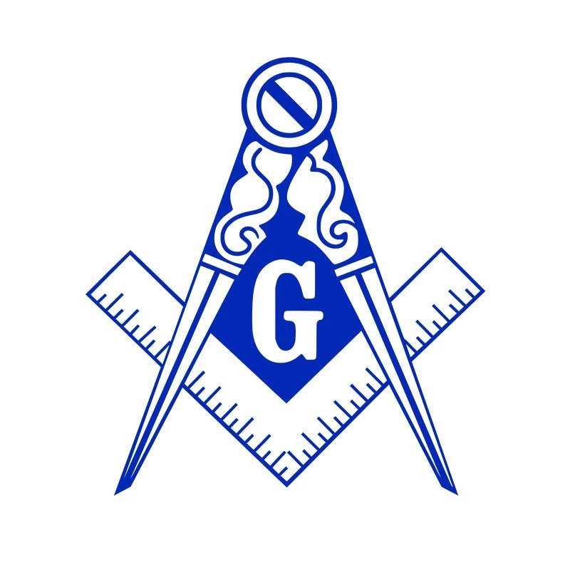 Freemason Square & Compass Vinyl Decal – Masonic Sticker for Mug, Laptop, Bottle, or Wall - Masonic Mugs