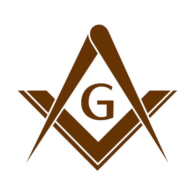 Freemason Square & Compass Vinyl Decal – Masonic Sticker for Mug, Laptop, Bottle, or Wall - Masonic Mugs