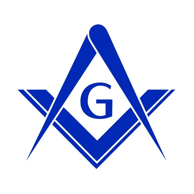Freemason Square & Compass Vinyl Decal – Masonic Sticker for Mug, Laptop, Bottle, or Wall - Masonic Mugs