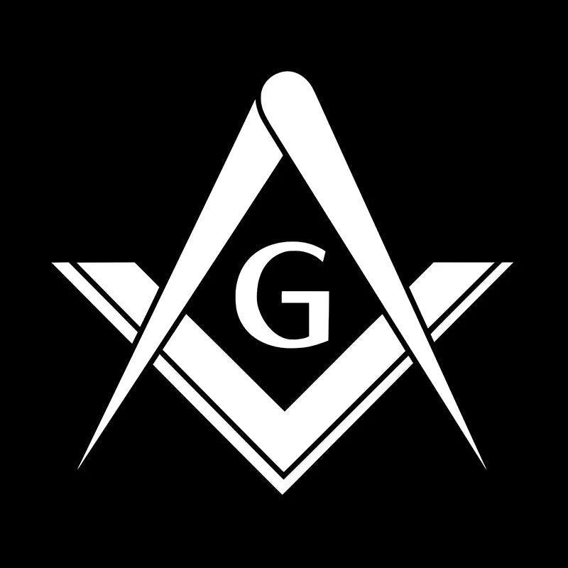 Freemason Square & Compass Vinyl Decal – Masonic Sticker for Mug, Laptop, Bottle, or Wall - Masonic Mugs