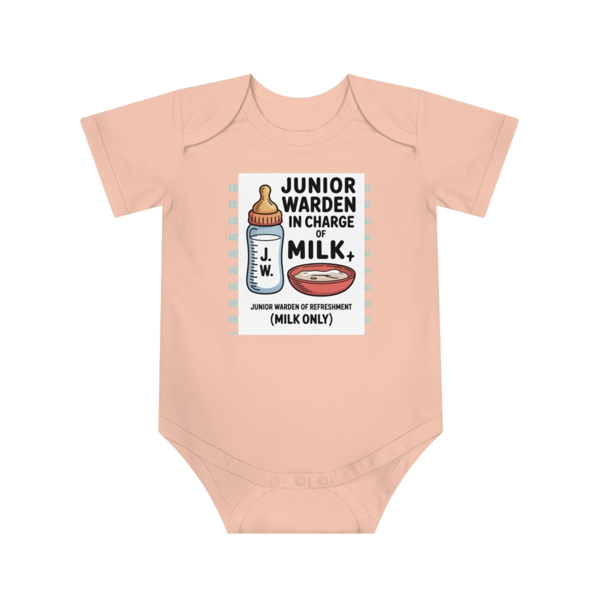 Funny Baby Bodysuit - Junior Warden Design Personalized Baby Bodysuit with Masonic Design - Masonic Mugs