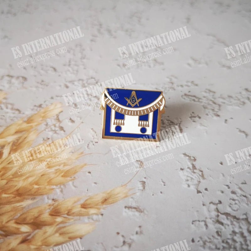 Gold - Plated Masonic Lapel Pin – Freemason Symbol Brooch Badge (1.8×1.4cm) - Masonic Mugs
