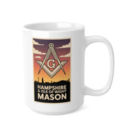 Hampshire and Isle of Wight Mason Custom Masonic Coffee Mug - Freemason Gift - Masonic Mugs