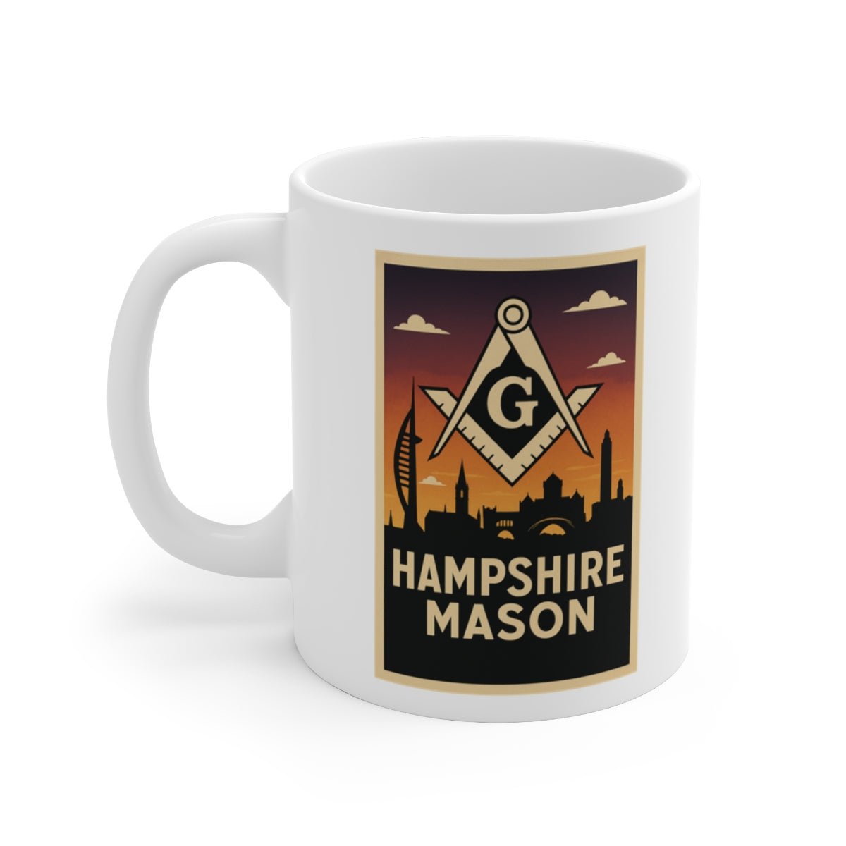 Hampshire Mason Custom Masonic Coffee Mug - Freemason Gift - Masonic Mugs