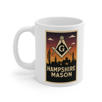 Hampshire Mason Custom Masonic Coffee Mug - Freemason Gift - Masonic Mugs
