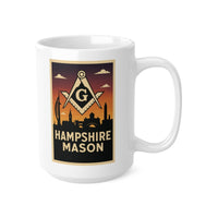Hampshire Mason Custom Masonic Coffee Mug - Freemason Gift - Masonic Mugs