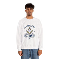 I'd rather be Masonic - Unisex Freemason Ready to Go Apparel – T-Shirt, Sweatshirt or Hoodie – Multiple Colours & Sizes - Masonic Mugs