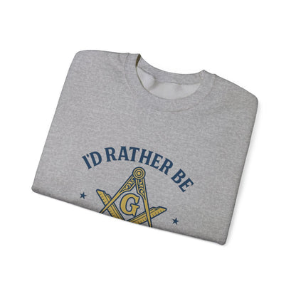 I'd rather be Masonic - Unisex Freemason Ready to Go Apparel – T-Shirt, Sweatshirt or Hoodie – Multiple Colours & Sizes - Masonic Mugs