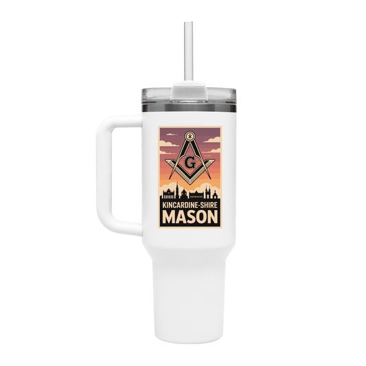 Kincardine - Shire Mason 40oz Stainless Steel Masonic Travel Tumbler - Masonic Mugs