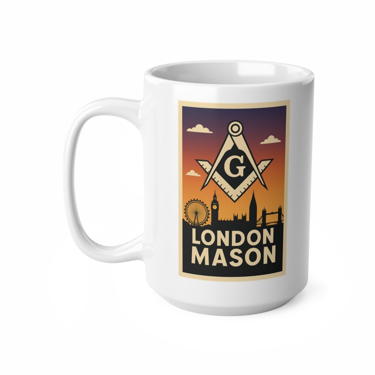 London Mason Custom Masonic Coffee Mug - Freemason Gift - Masonic Mugs