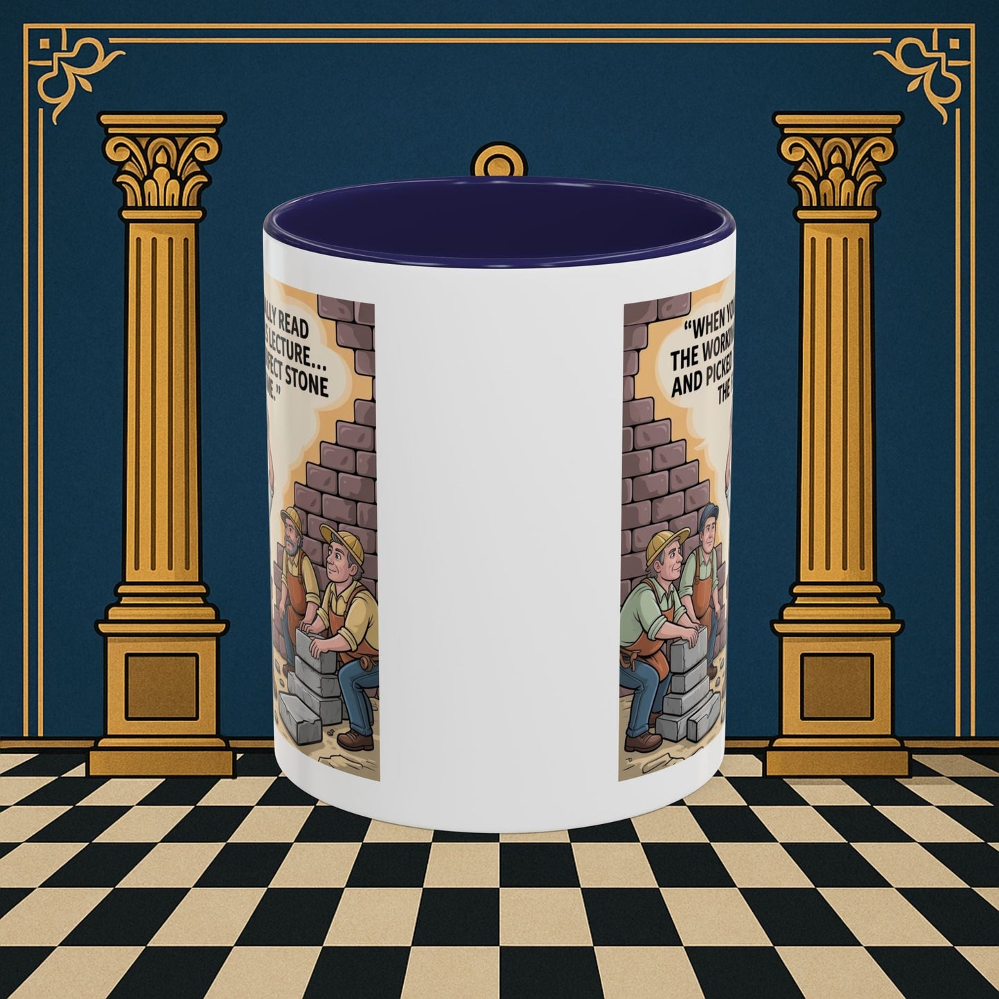 Masonic Mugs - First Try Triumph - Mark Masonry - Masonic Mugs