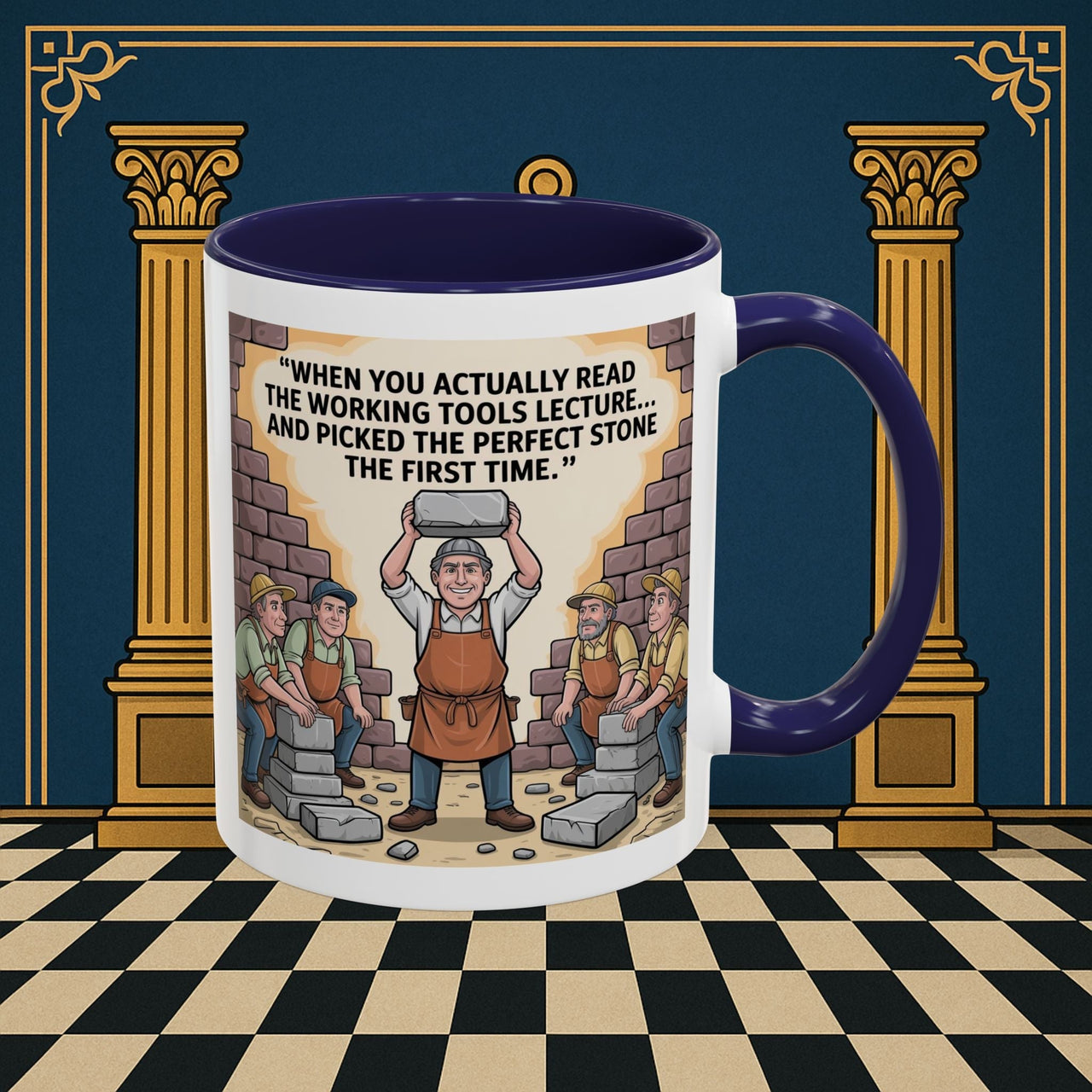 Masonic Mugs - First Try Triumph - Mark Masonry - Masonic Mugs