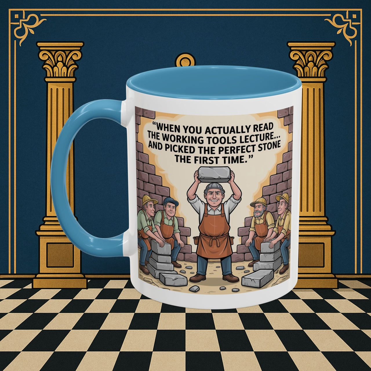 Masonic Mugs - First Try Triumph - Mark Masonry - Masonic Mugs
