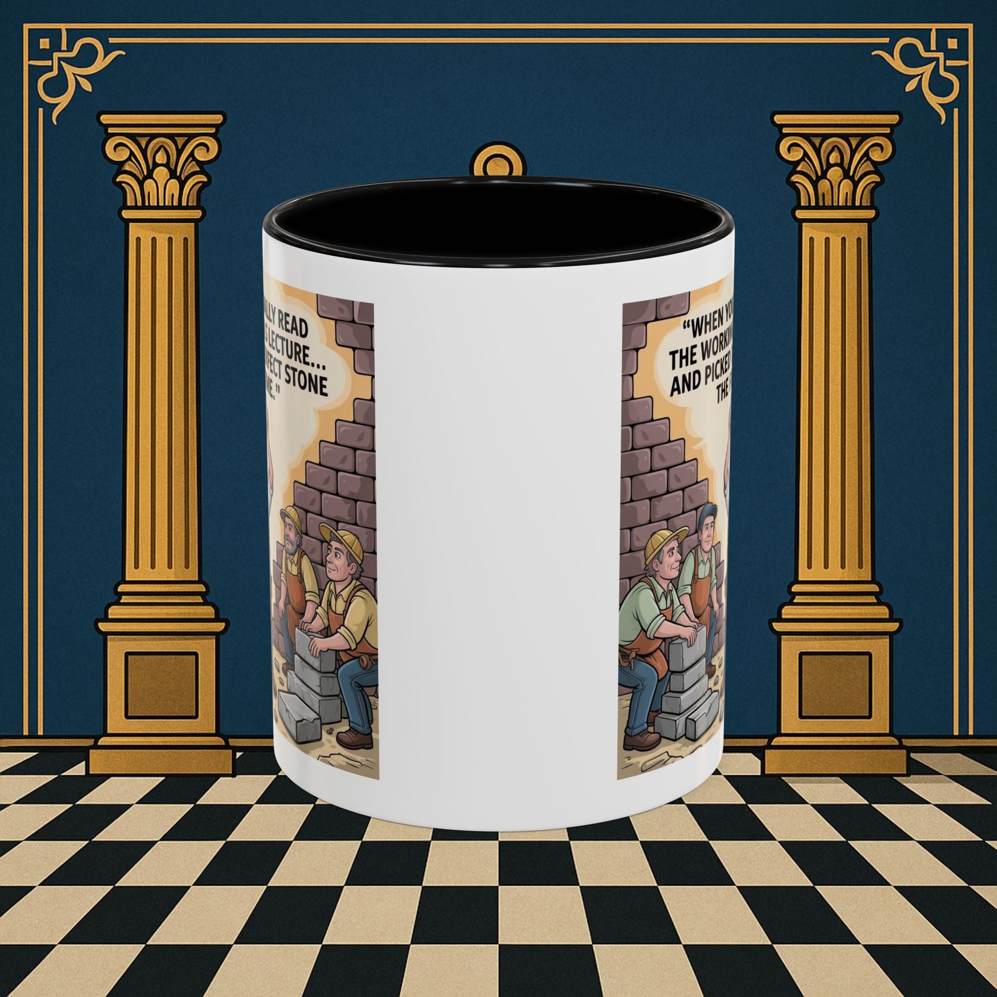 Masonic Mugs - First Try Triumph - Mark Masonry - Masonic Mugs