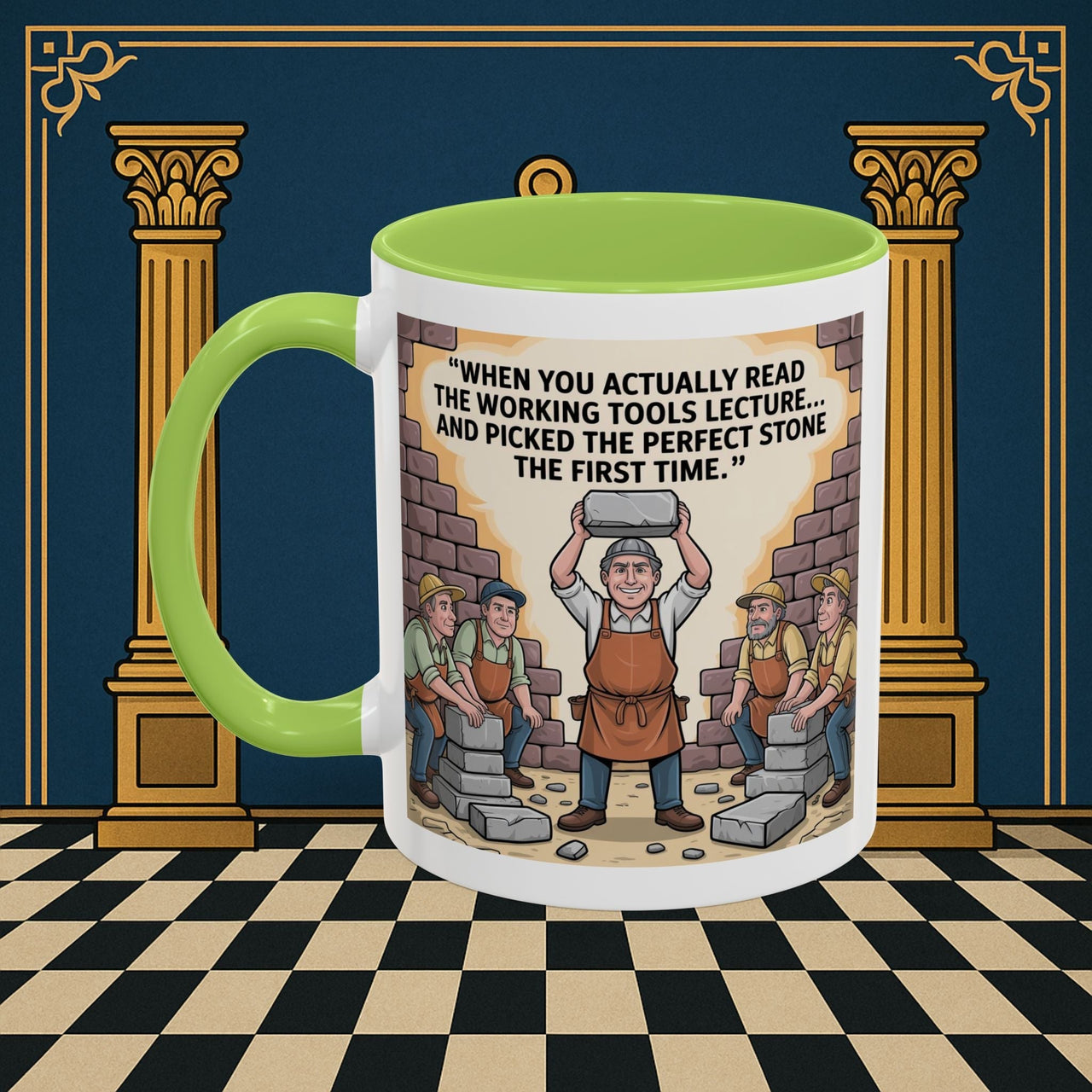 Masonic Mugs - First Try Triumph - Mark Masonry - Masonic Mugs