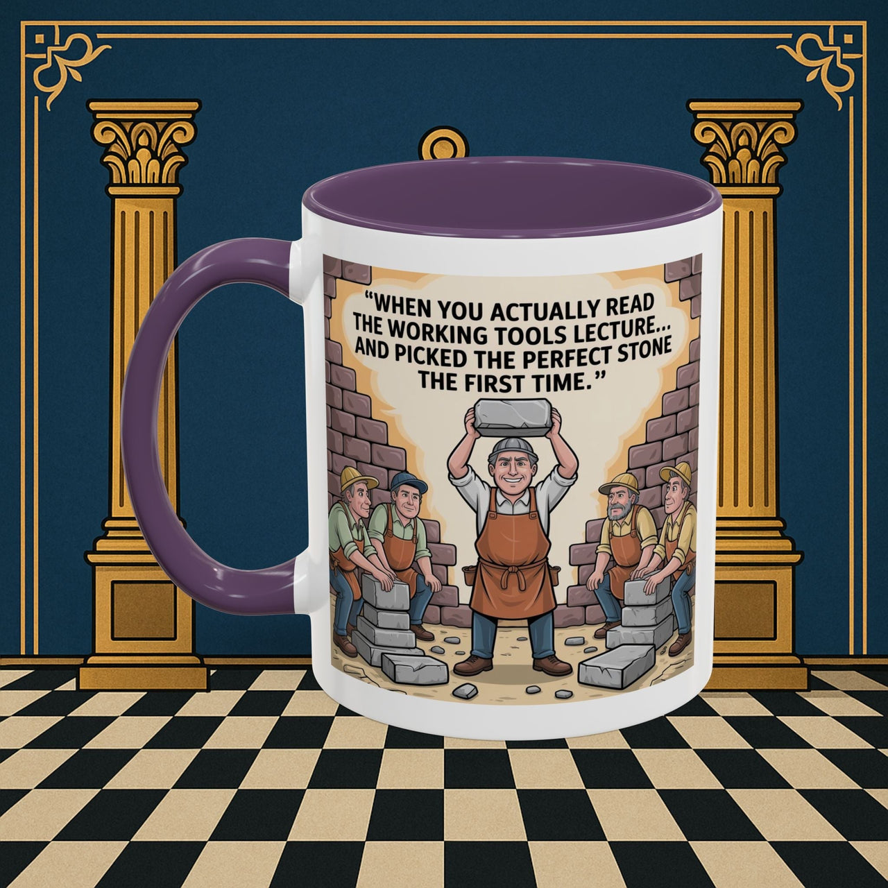 Masonic Mugs - First Try Triumph - Mark Masonry - Masonic Mugs