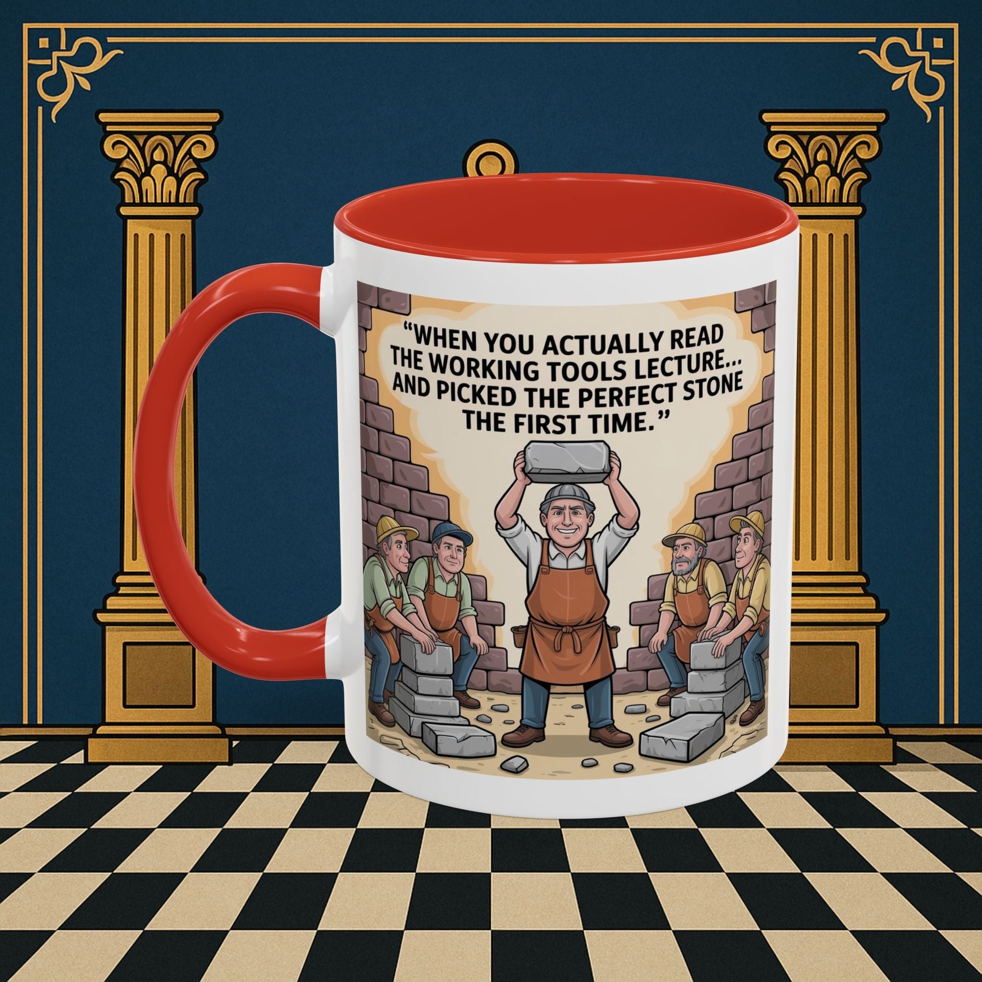 Masonic Mugs - First Try Triumph - Mark Masonry - Masonic Mugs