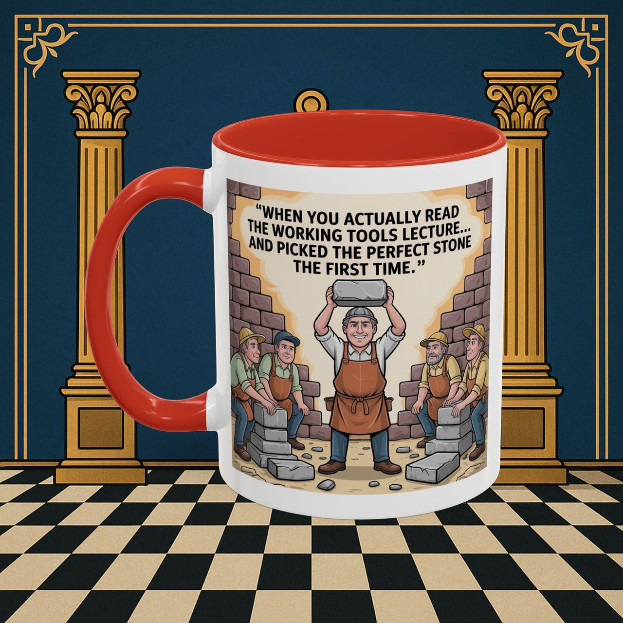 Masonic Mugs - First Try Triumph - Mark Masonry - Masonic Mugs