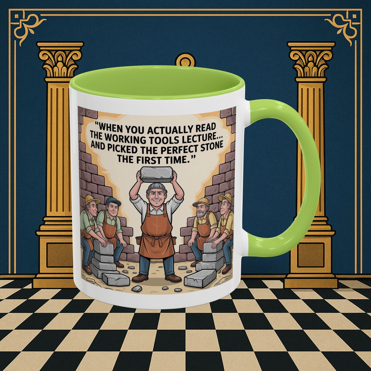 Masonic Mugs - First Try Triumph - Mark Masonry - Masonic Mugs