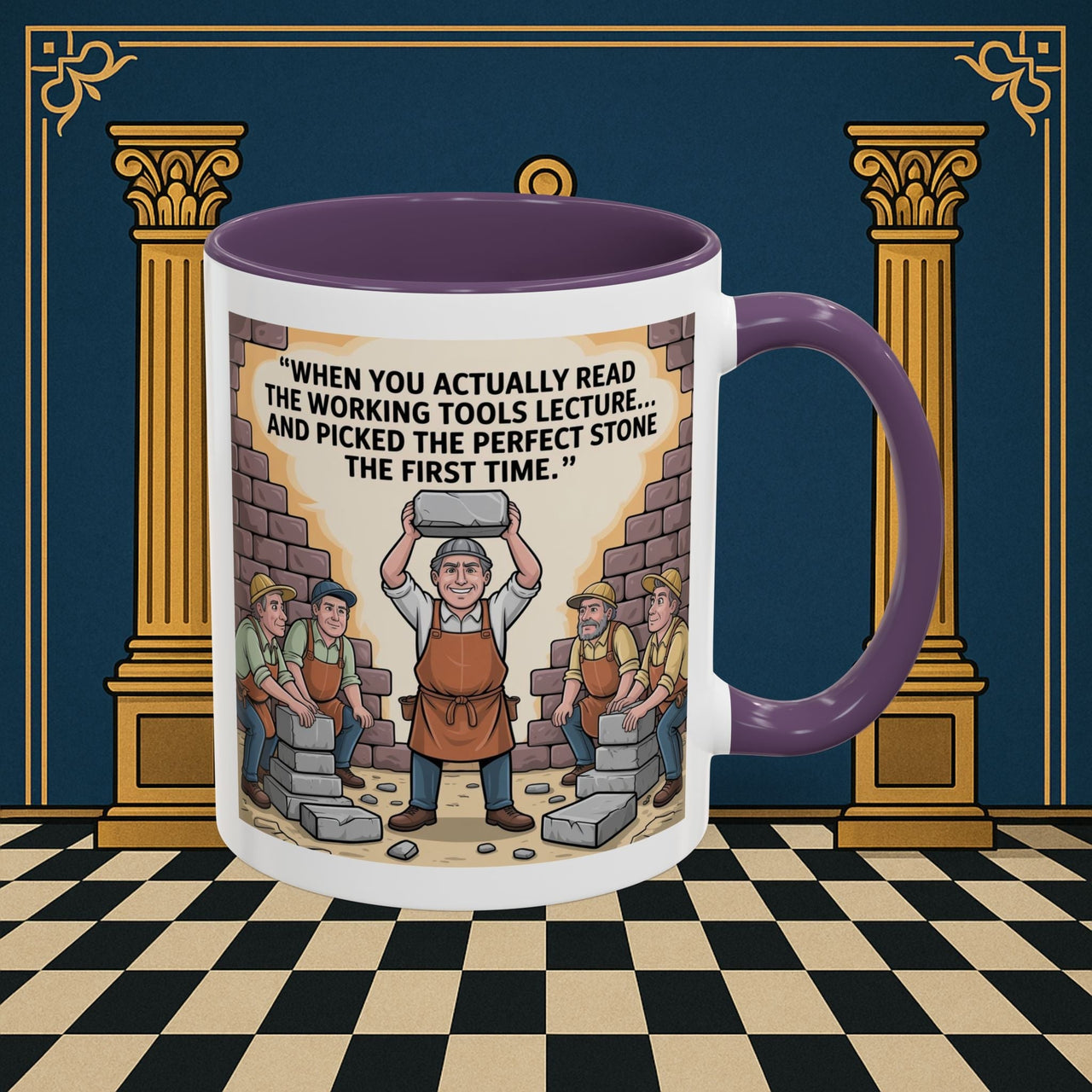 Masonic Mugs - First Try Triumph - Mark Masonry - Masonic Mugs