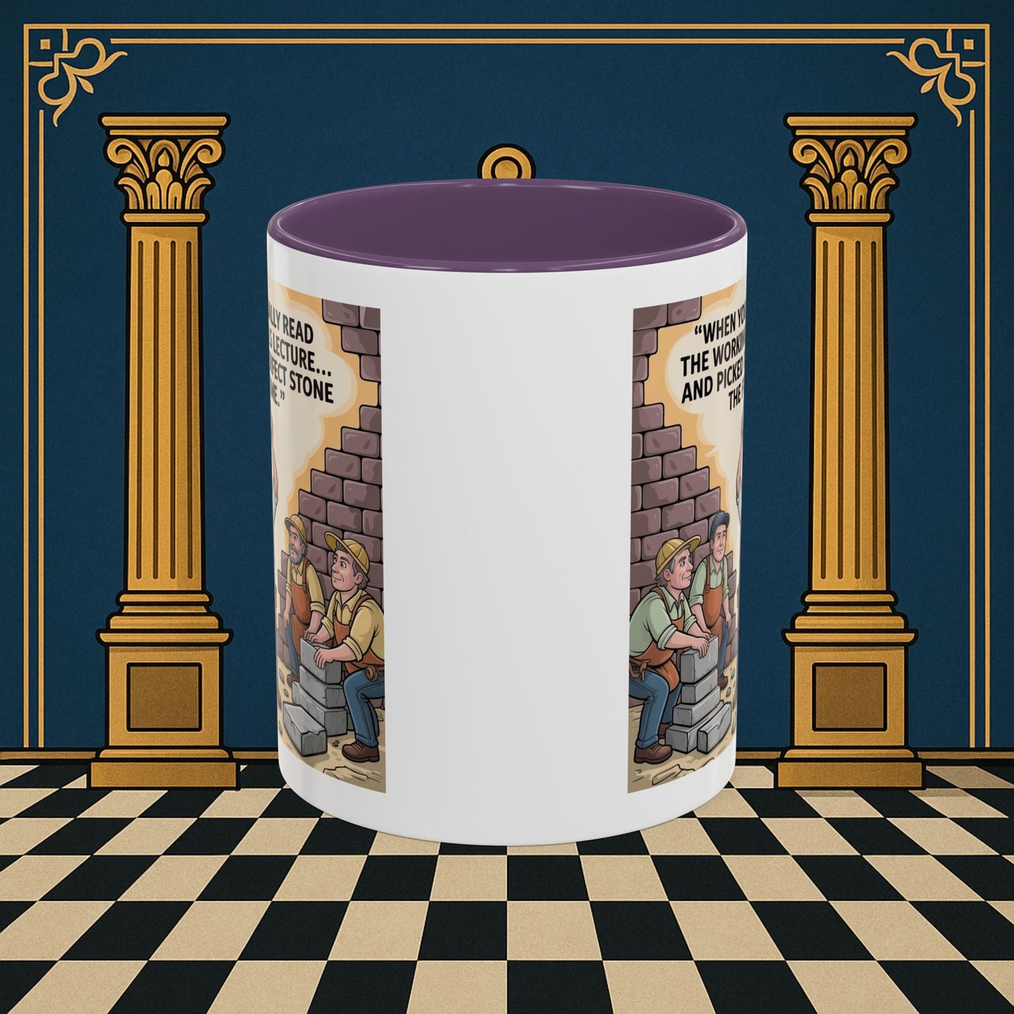 Masonic Mugs - First Try Triumph - Mark Masonry - Masonic Mugs