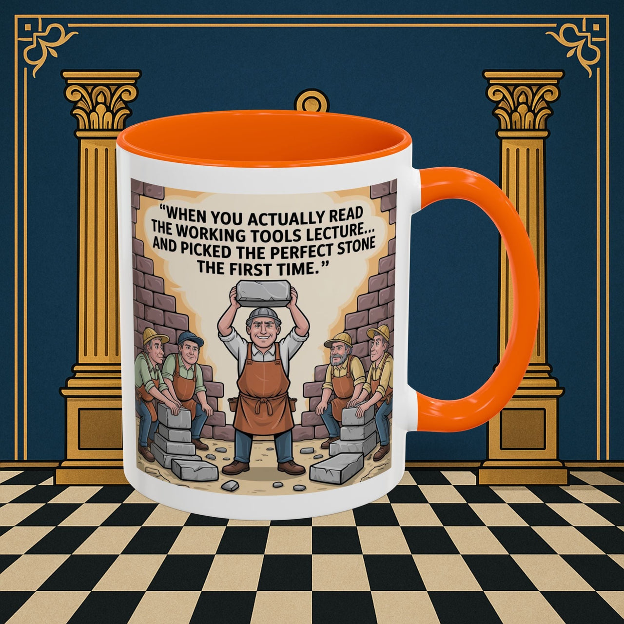 Masonic Mugs - First Try Triumph - Mark Masonry - Masonic Mugs