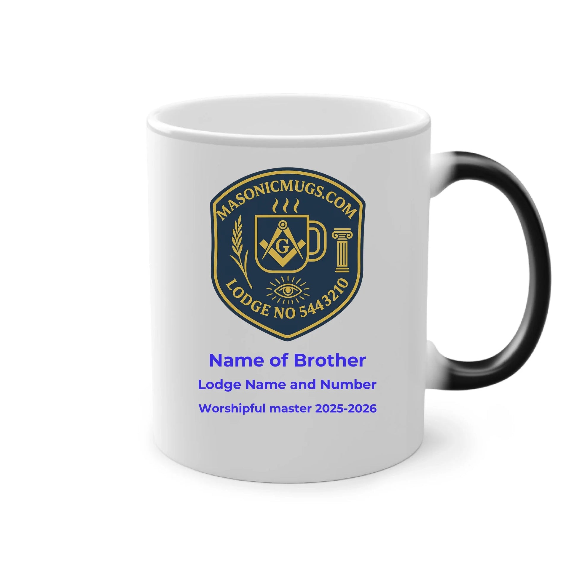 Masonic Mugs Personalised Craft Secrets – Heat-Sensitive Freemason Mug - Masonic Mugs