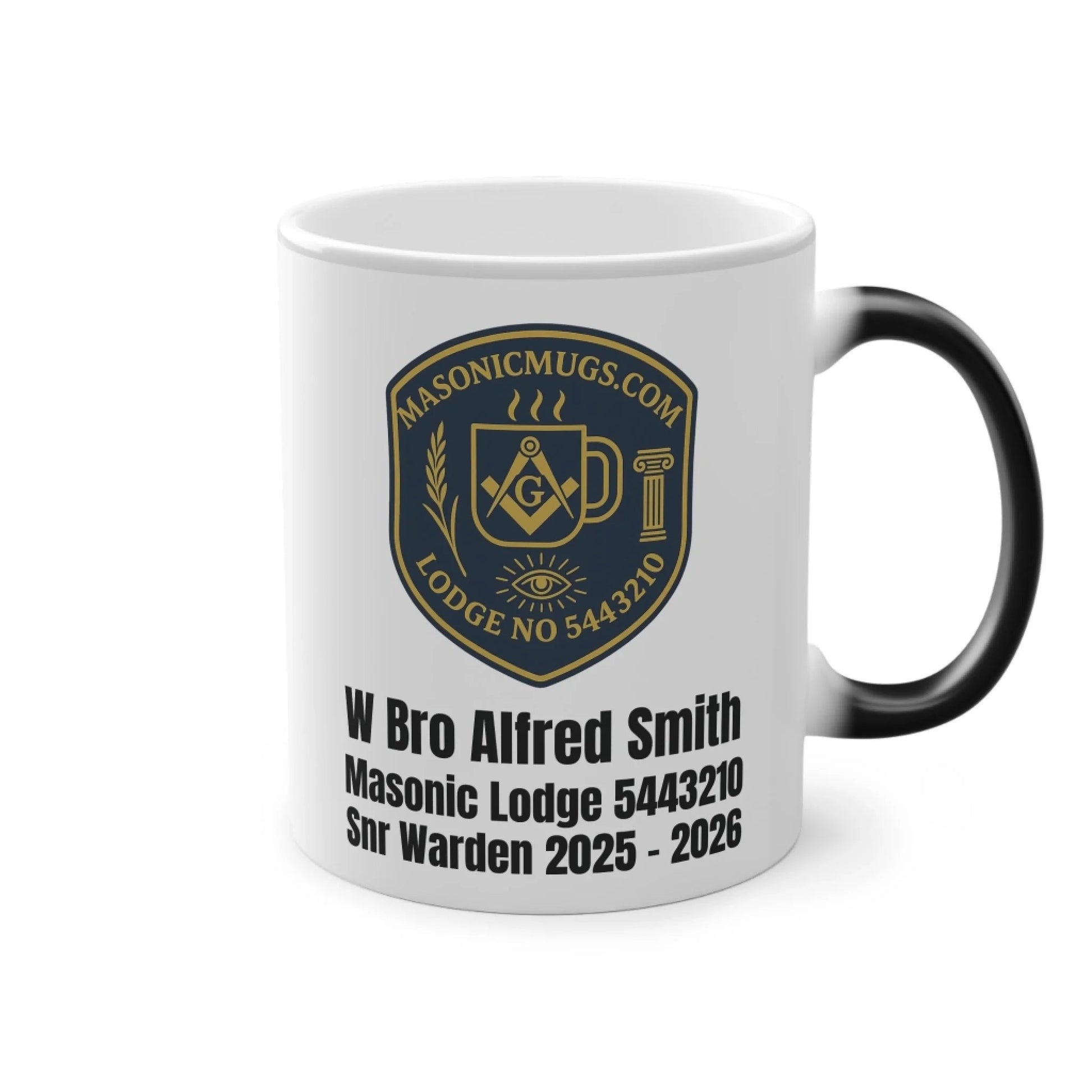 Masonic Mugs Personalised Craft Secrets – Heat-Sensitive Freemason Mug - Masonic Mugs