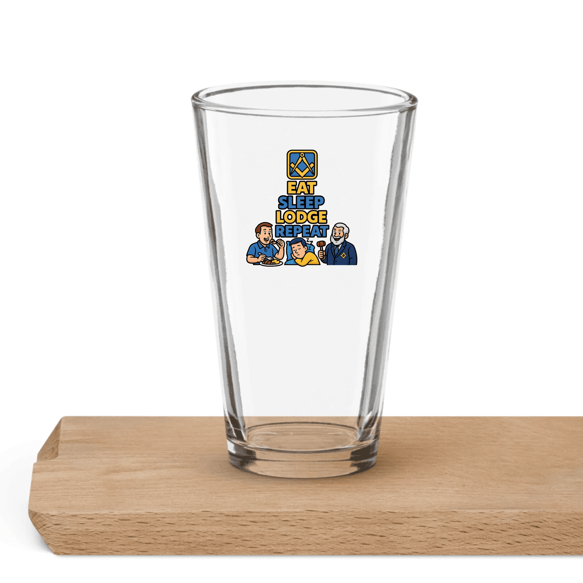 Masonic Mugs Personalised Warden's Pint Glass (16 oz) copy - Masonic Mugs