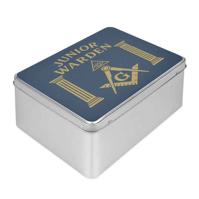 Masonic Mugs Secret Biscuit Stash – Masonic Tin - Junior Warden - Masonic Mugs