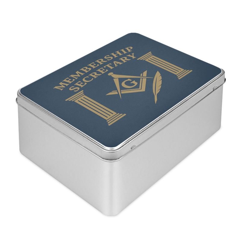 Masonic Mugs Secret Biscuit Stash – Masonic Tin - Membership Secretary - Masonic Mugs